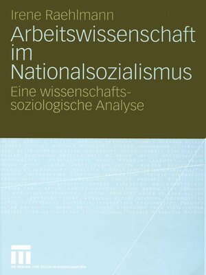 cover image of Arbeitswissenschaft im Nationalsozialismus